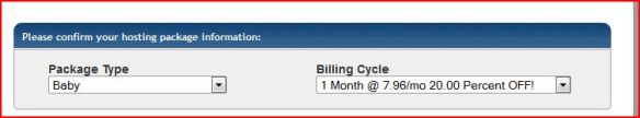 Host Gator Package Selection and Billing Cycle
